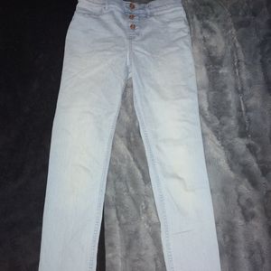 Light wash denim high waisted jeans